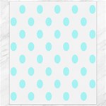 Polka Dots - Celeste Cyan on White Canvas 20  x 24 