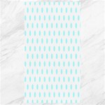 Polka Dots - Celeste Cyan on White Canvas 40  x 72 
