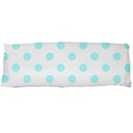Polka Dots - Celeste Cyan on White Body Pillow Case Dakimakura (Two Sides)