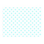 Polka Dots - Celeste Cyan on White Double Sided Flano Blanket (Mini)