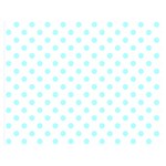 Polka Dots - Celeste Cyan on White Double Sided Flano Blanket (Medium)