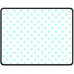 Polka Dots - Celeste Cyan on White Fleece Blanket (Medium) (One Side)