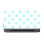 Polka Dots - Celeste Cyan on White Memory Card Reader with CF