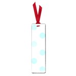 Polka Dots - Celeste Cyan on White Small Book Mark