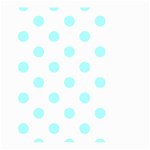 Polka Dots - Celeste Cyan on White Large Garden Flag (Two Sides)