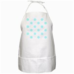 Polka Dots - Celeste Cyan on White BBQ Apron