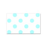 Polka Dots - Celeste Cyan on White Sticker (Rectangular)