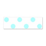 Polka Dots - Celeste Cyan on White Sticker Bumper (100 pack)