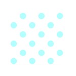 Polka Dots - Celeste Cyan on White Greeting Card 5  x 7 