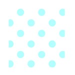 Polka Dots - Celeste Cyan on White Greeting Card 4.5  x 6 