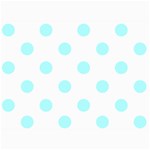 Polka Dots - Celeste Cyan on White 5  x 7  Photo Cards