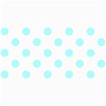 Polka Dots - Celeste Cyan on White 4  x 8  Photo Cards