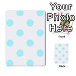 Polka Dots - Celeste Cyan on White Multi-purpose Cards (Rectangle)
