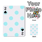 Polka Dots - Celeste Cyan on White Playing Cards 54 Designs