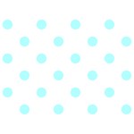 Polka Dots - Celeste Cyan on White Birthday Cake 3D Greeting Card (7x5)