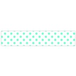Polka Dots - Aquamarine on White Flano Scarf (Small)