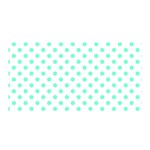 Polka Dots - Aquamarine on White Satin Wrap