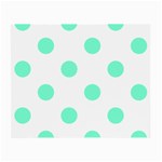 Polka Dots - Aquamarine on White Small Glasses Cloth