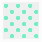 Polka Dots - Aquamarine on White Medium Glasses Cloth