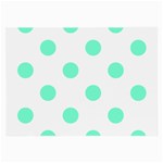Polka Dots - Aquamarine on White Large Glasses Cloth