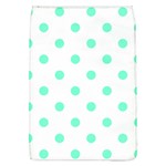 Polka Dots - Aquamarine on White Removable Flap Cover (L)