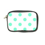 Polka Dots - Aquamarine on White Coin Purse