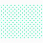 Polka Dots - Aquamarine on White Collage 11  x 14 