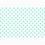 Polka Dots - Aquamarine on White Collage 12  x 18 