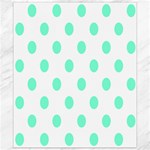 Polka Dots - Aquamarine on White Canvas 8  x 10 