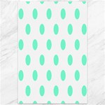 Polka Dots - Aquamarine on White Canvas 12  x 18 