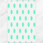 Polka Dots - Aquamarine on White Canvas 20  x 30 