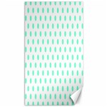 Polka Dots - Aquamarine on White Canvas 40  x 72 