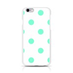 Polka Dots - Aquamarine on White Apple iPhone 6/6S Silicone Case (Transparent)