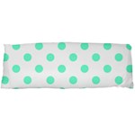 Polka Dots - Aquamarine on White Body Pillow Case (Dakimakura) (One Side)