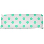 Polka Dots - Aquamarine on White Body Pillow Case Dakimakura (Two Sides)