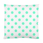 Polka Dots - Aquamarine on White Standard Cushion Case (Two Sides)