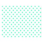Polka Dots - Aquamarine on White Double Sided Flano Blanket (Large)
