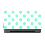 Polka Dots - Aquamarine on White Memory Card Reader with CF