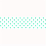 Polka Dots - Aquamarine on White Medium Bar Mat