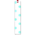 Polka Dots - Aquamarine on White Large Book Mark