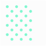 Polka Dots - Aquamarine on White Small Garden Flag (Two Sides)
