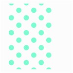 Polka Dots - Aquamarine on White Large Garden Flag (Two Sides)