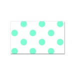 Polka Dots - Aquamarine on White Sticker Rectangular (10 pack)