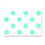 Polka Dots - Aquamarine on White Sticker A4 (100 pack)