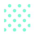Polka Dots - Aquamarine on White Greeting Card 4.5  x 6 