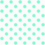 Polka Dots - Aquamarine on White ScrapBook Page 8  x 8 