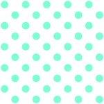 Polka Dots - Aquamarine on White ScrapBook Page 12  x 12 
