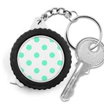 Polka Dots - Aquamarine on White Measuring Tape