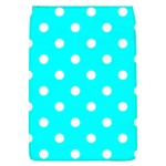 Polka Dots - White on Aqua Cyan Removable Flap Cover (L)