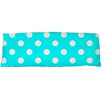 Polka Dots - White on Aqua Cyan Body Pillow Case (Dakimakura) (One Side)